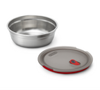 650ml Steel Lunch Box Gray/Red Black+Blum