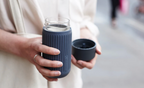 Black+Blum Gray Glass Travel Cup