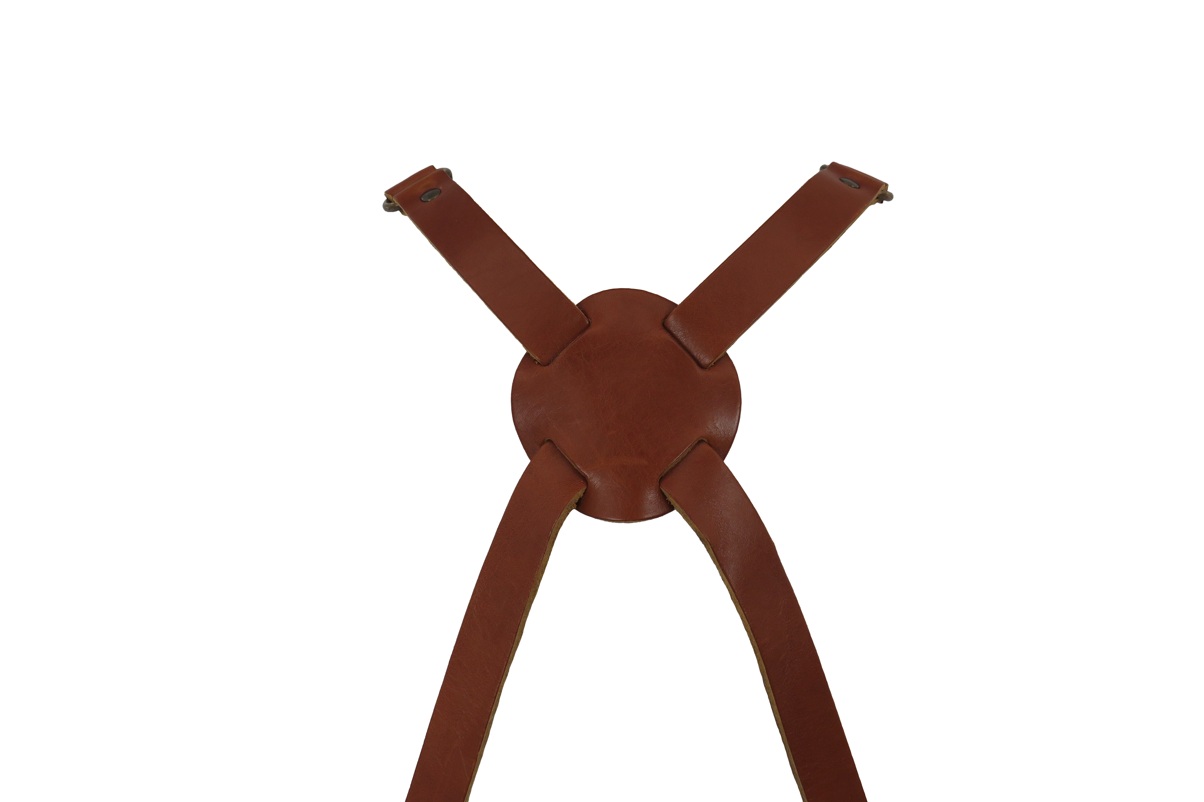 C&amp;L Mustard Brown Apron with Straps - Genuine Leather 