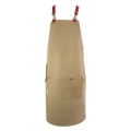 C&amp;L Light Brown Apron with Straps - Genuine Leather 