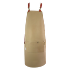 C&amp;L Light Brown Apron with Straps - Genuine Leather 