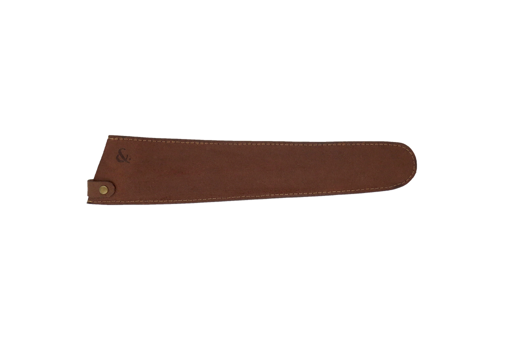 Brown Leather Bread Knife Sleeve 26 cm 