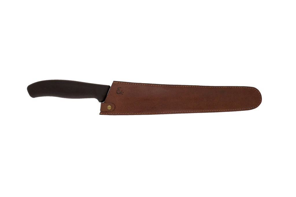Brown Leather Bread Knife Sleeve 26 cm 