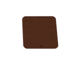 6 posavasos cuadrados de piel sintética marrón