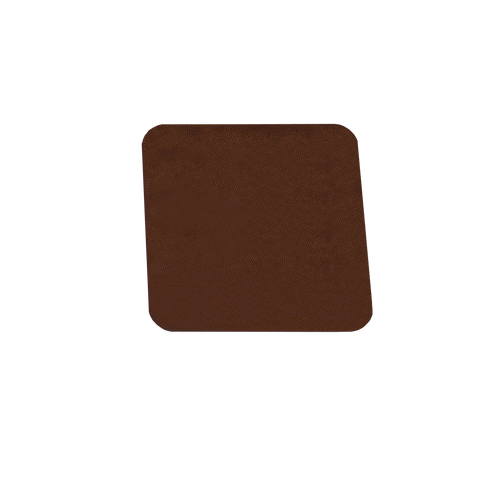 6 posavasos cuadrados de piel sintética marrón