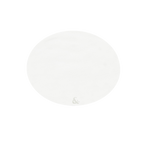 6 bases de copa redondas de piel sintética blanca