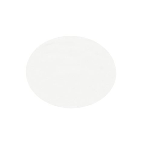 6 bases de copa redondas de piel sintética blanca