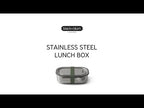 Large Sandwich Box/Bento Box Stainless Steel 1L Black+Blum Black Edition
